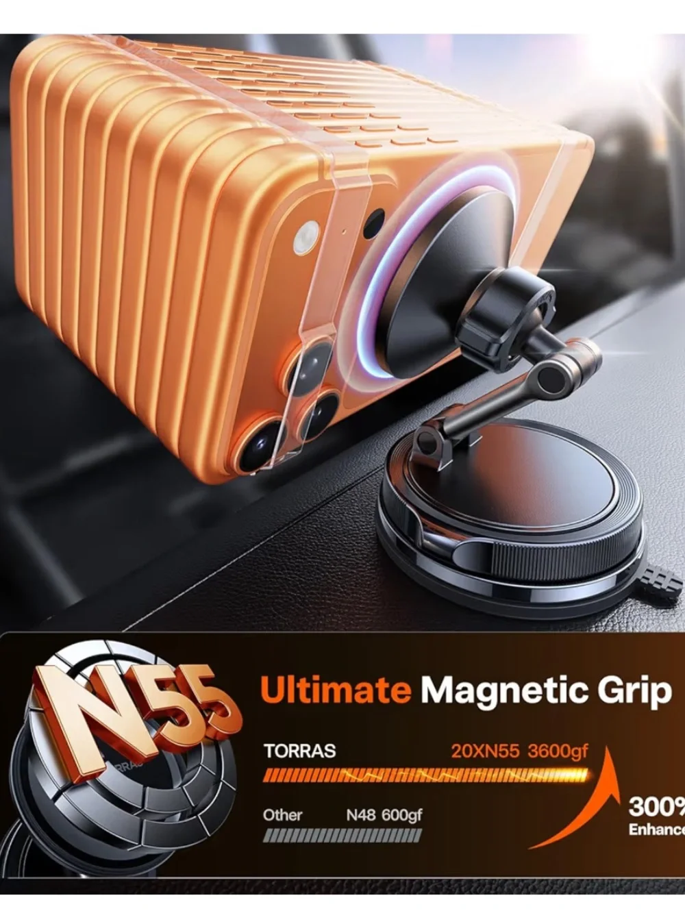 TORRAS Magnetic Magsafe Car Mount NEW Black